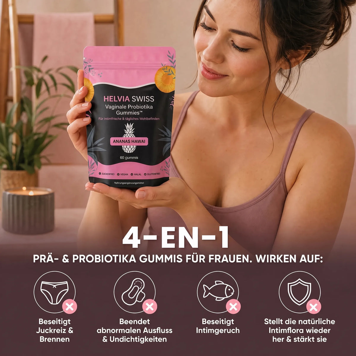 FemiFlore® – Probiotische Intim-Gummies HELVIA SWISS
