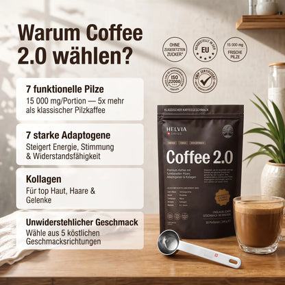 Coffee 2.0 — Kaffee mit Funktionellen Pilzen HELVIA SWISS