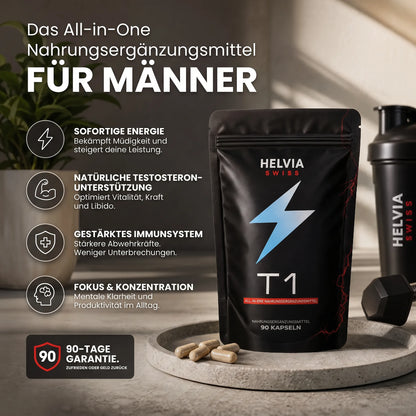 Natürlicher Testosteron-Komplex – 14 Wirkstoffe — Natürlicher Booster HELVIA SWISS