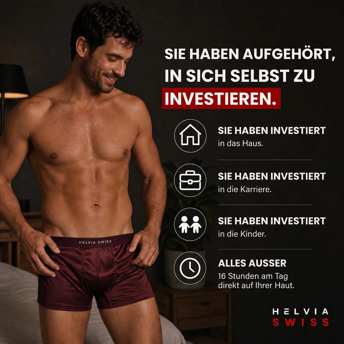 Boxer aus Premium-Seide Absoluter Komfort HELVIA SWISS