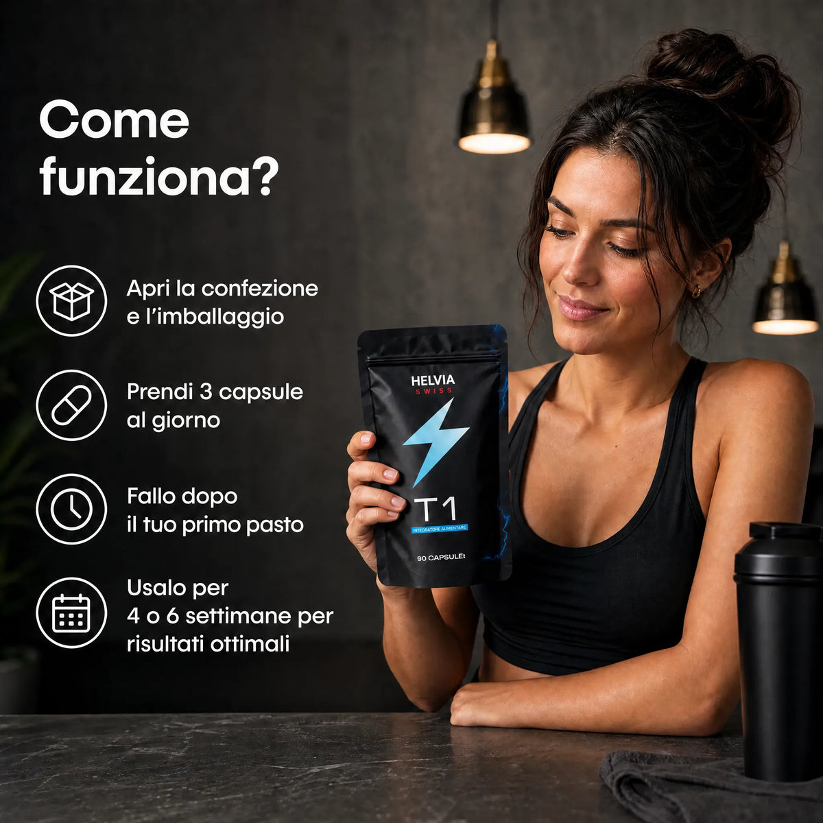 Complesso Testosterone Naturale – 14 Attivi — Booster Naturale HELVIA SWISS