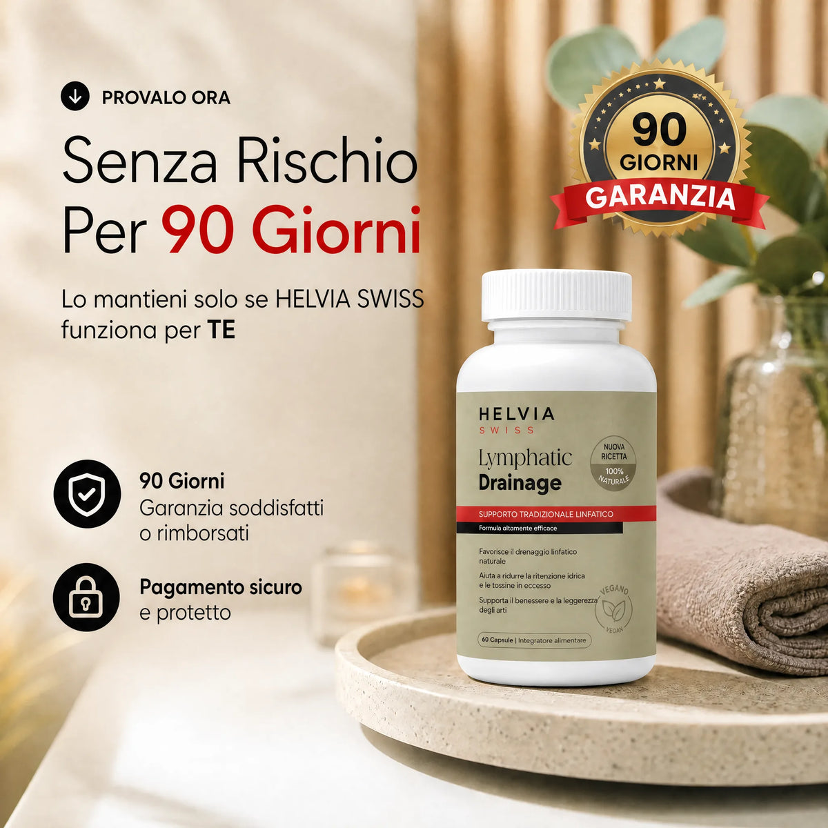 Capsule Drenaggio Linfatico Massima Efficacia HELVIA SWISS