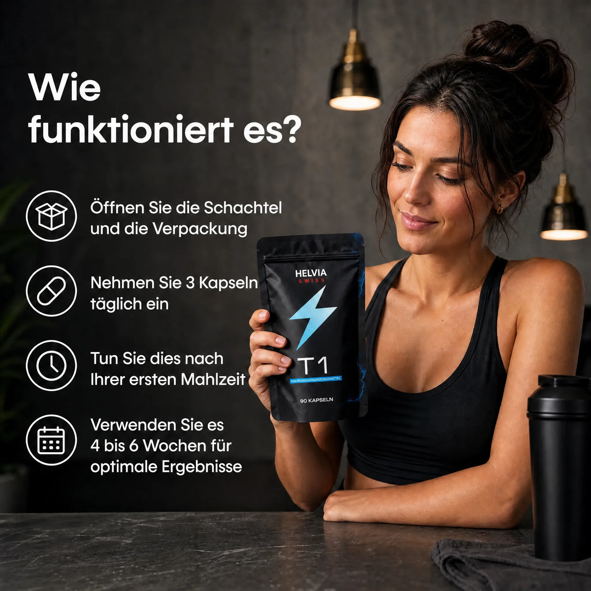 Natürlicher Testosteron-Komplex – 14 Wirkstoffe — Natürlicher Booster HELVIA SWISS