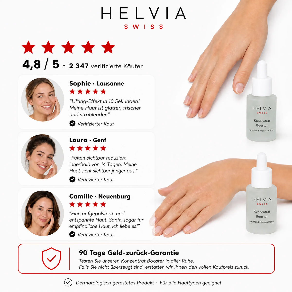 Konzentriertes Anti-Falten-Booster-Serum HELVIA SWISS