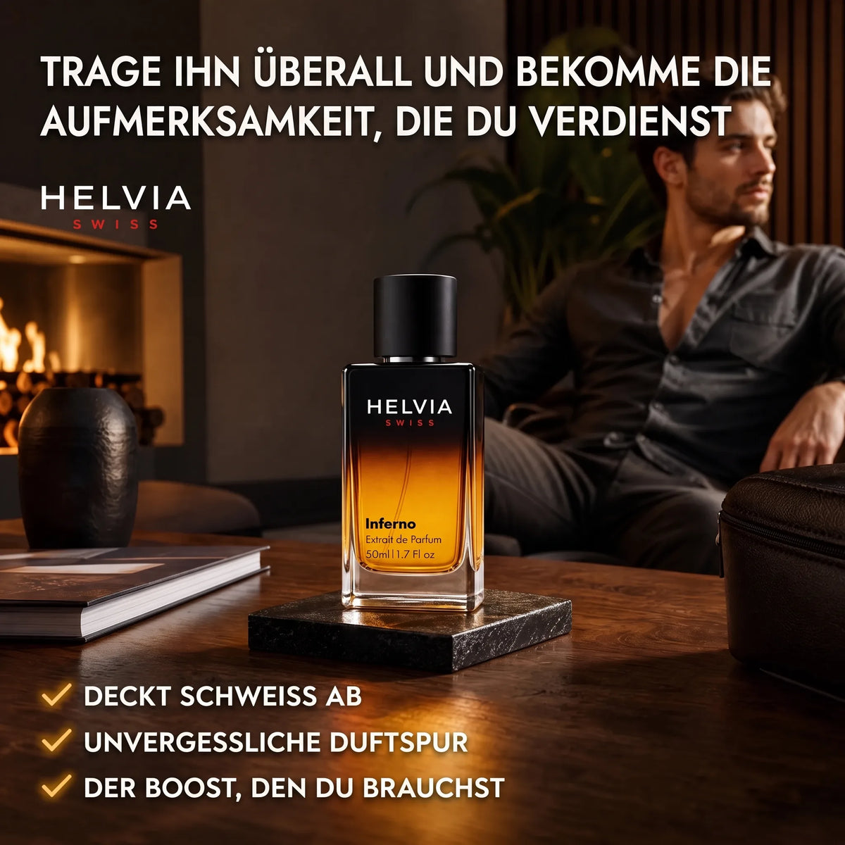Parfum Inferno mit Pheromonen für Männer HELVIA SWISS