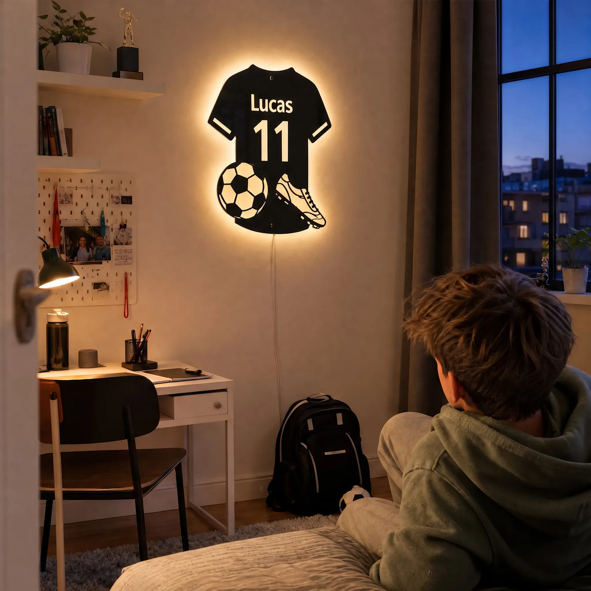 Miroir LED Football Personnalisé HELVIA SWISS