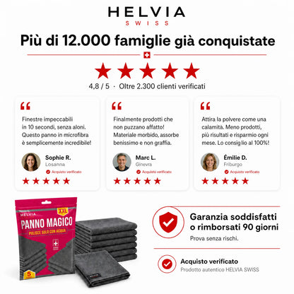 Panni Magici in Microfibra (Set da 5) HELVIA SWISS