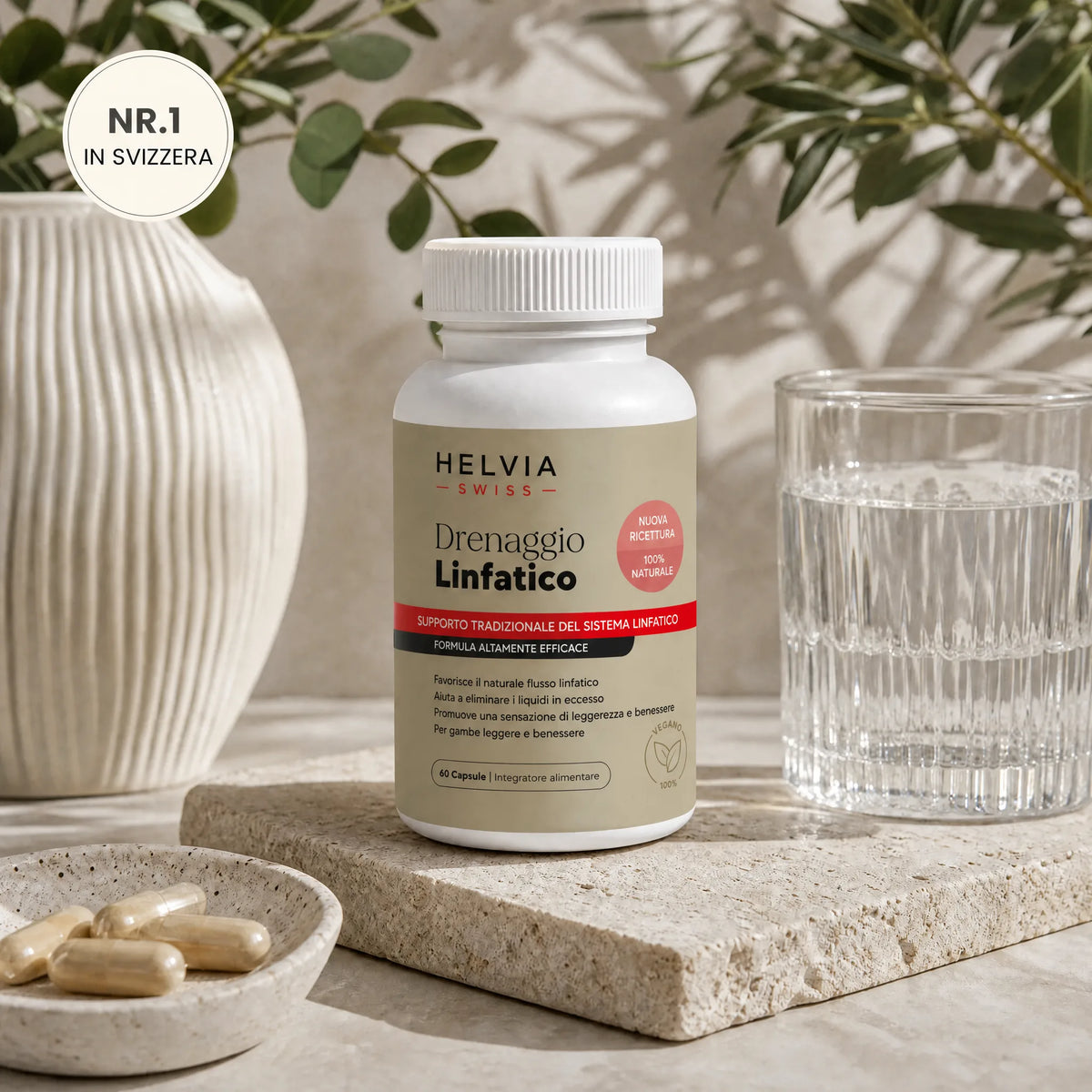 Capsule Drenaggio Linfatico Massima Efficacia HELVIA SWISS