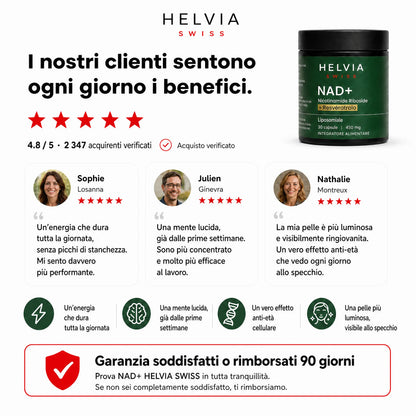NAD+ Longevità Liposomale HELVIA SWISS