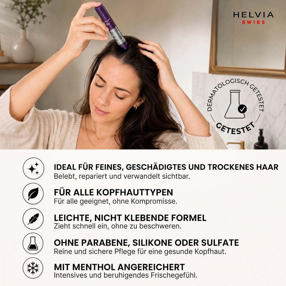 Kopfhaut Serum Roll-On Verdichtend HELVIA SWISS