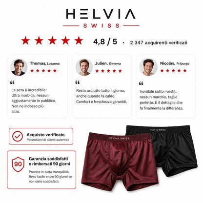 Boxer in Seta Premium Comfort Assoluto HELVIA SWISS