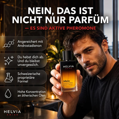 Parfum Inferno mit Pheromonen für Männer HELVIA SWISS