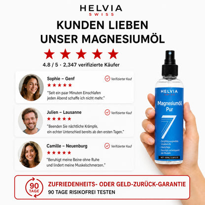 Reines Magnesium Spray Tiefer Schlaf HELVIA SWISS