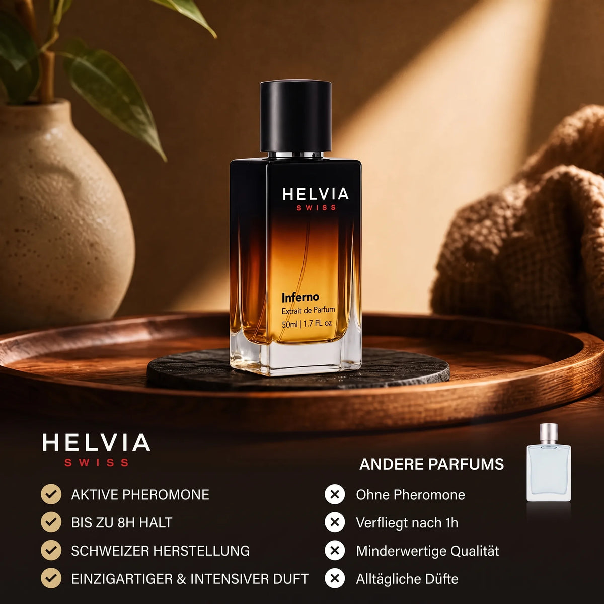 Parfum Inferno mit Pheromonen für Männer HELVIA SWISS