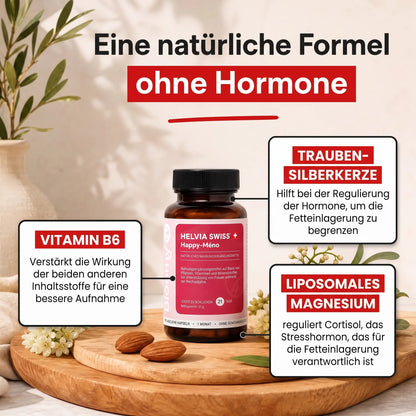 Happy-Méno — Gewichtsabnahme Wechseljahre HELVIA SWISS