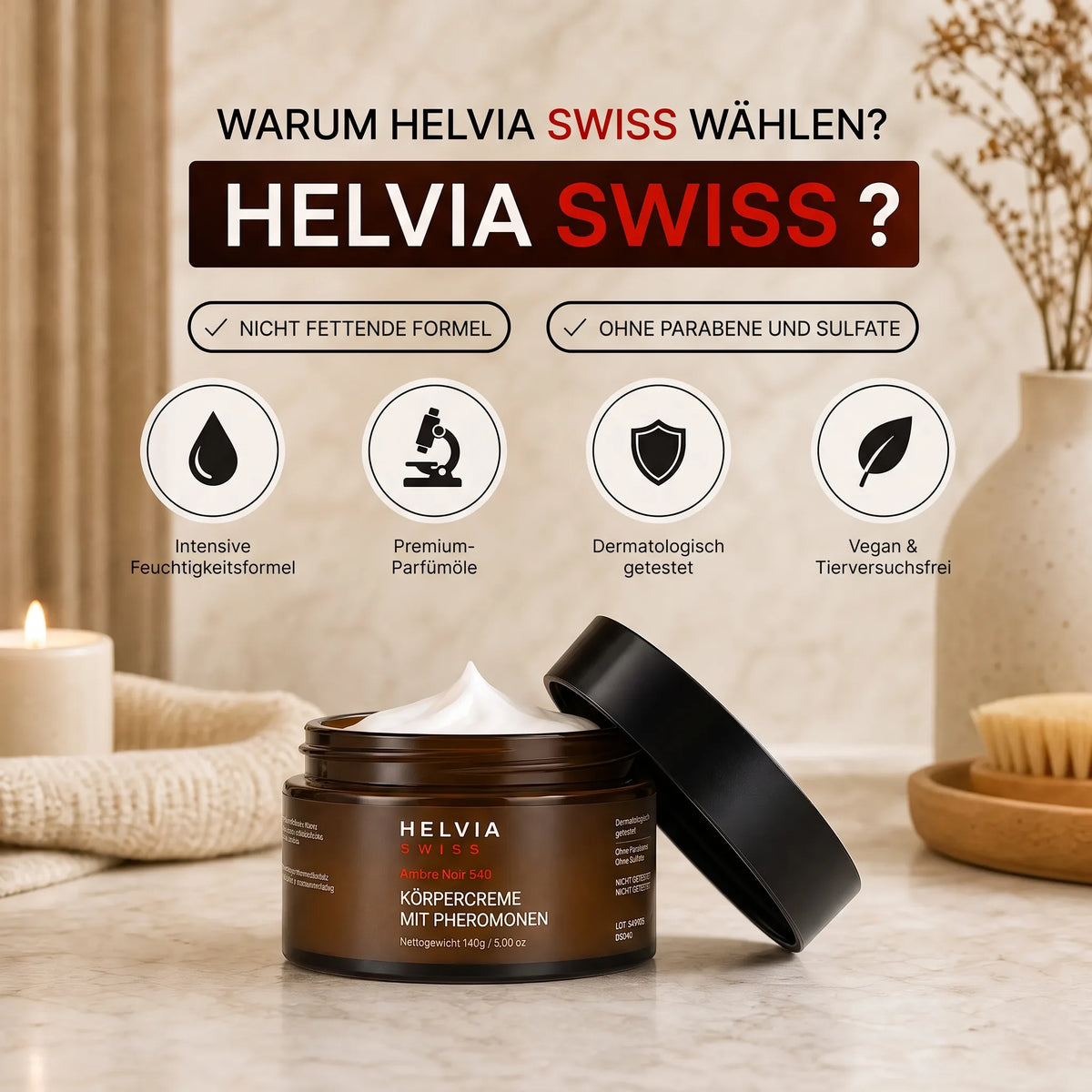 Feuchtigkeitscreme mit Pheromonen HELVIA SWISS