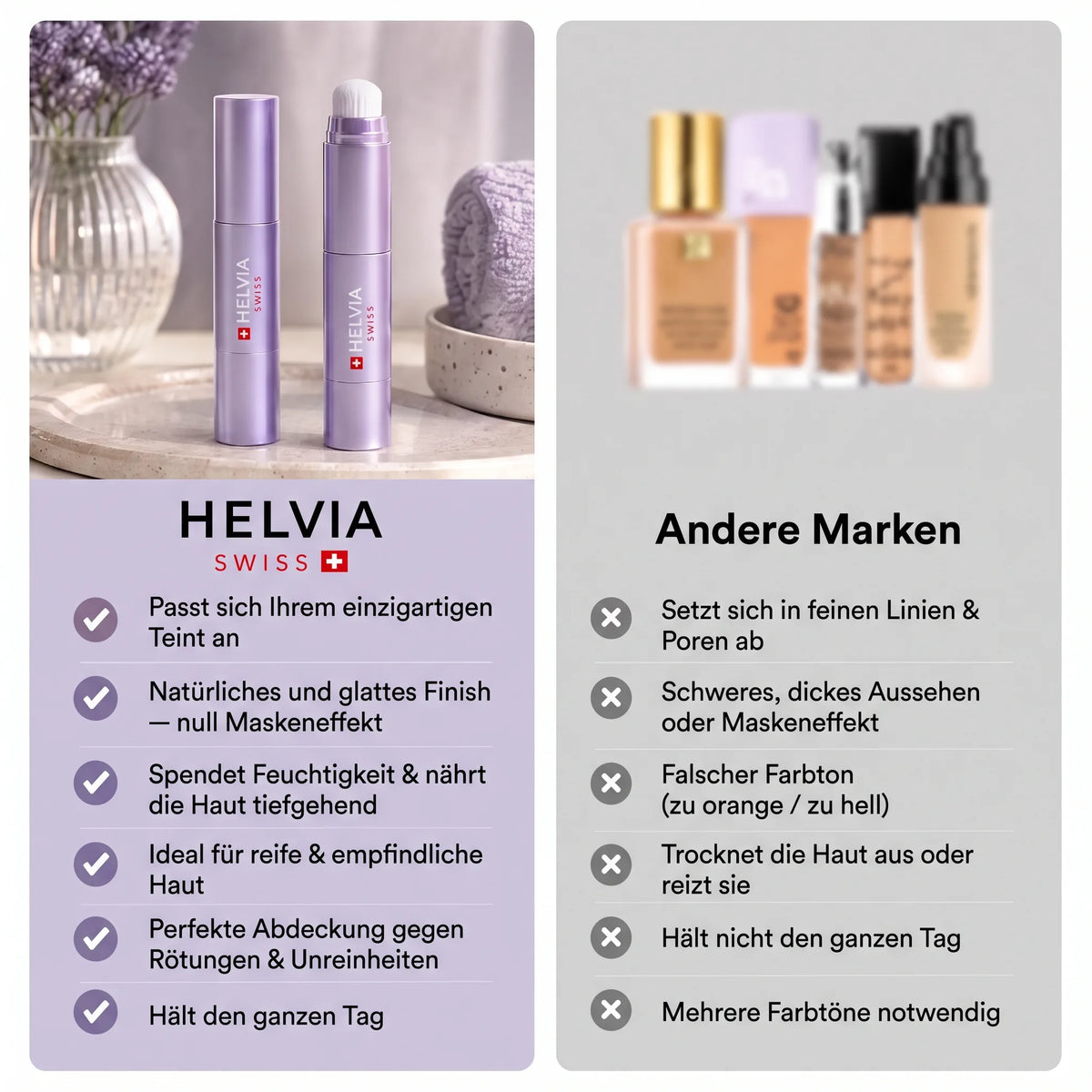 Chamäleon Foundation Stick HELVIA SWISS
