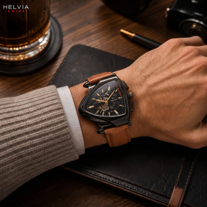 Orologio Solstice Pelle Triangolo HELVIA SWISS