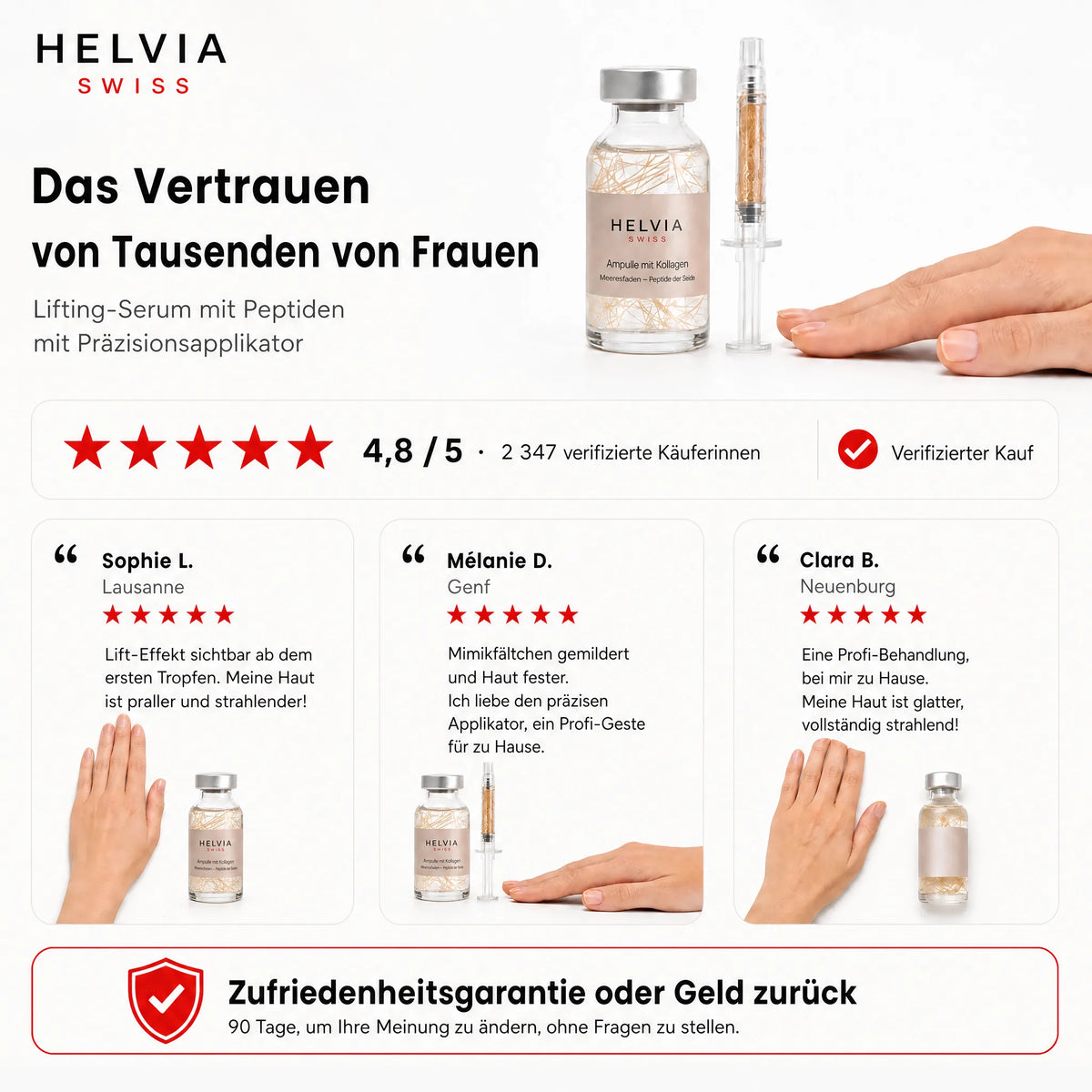Straffendes Seiden-Peptid-Serum HELVIA SWISS