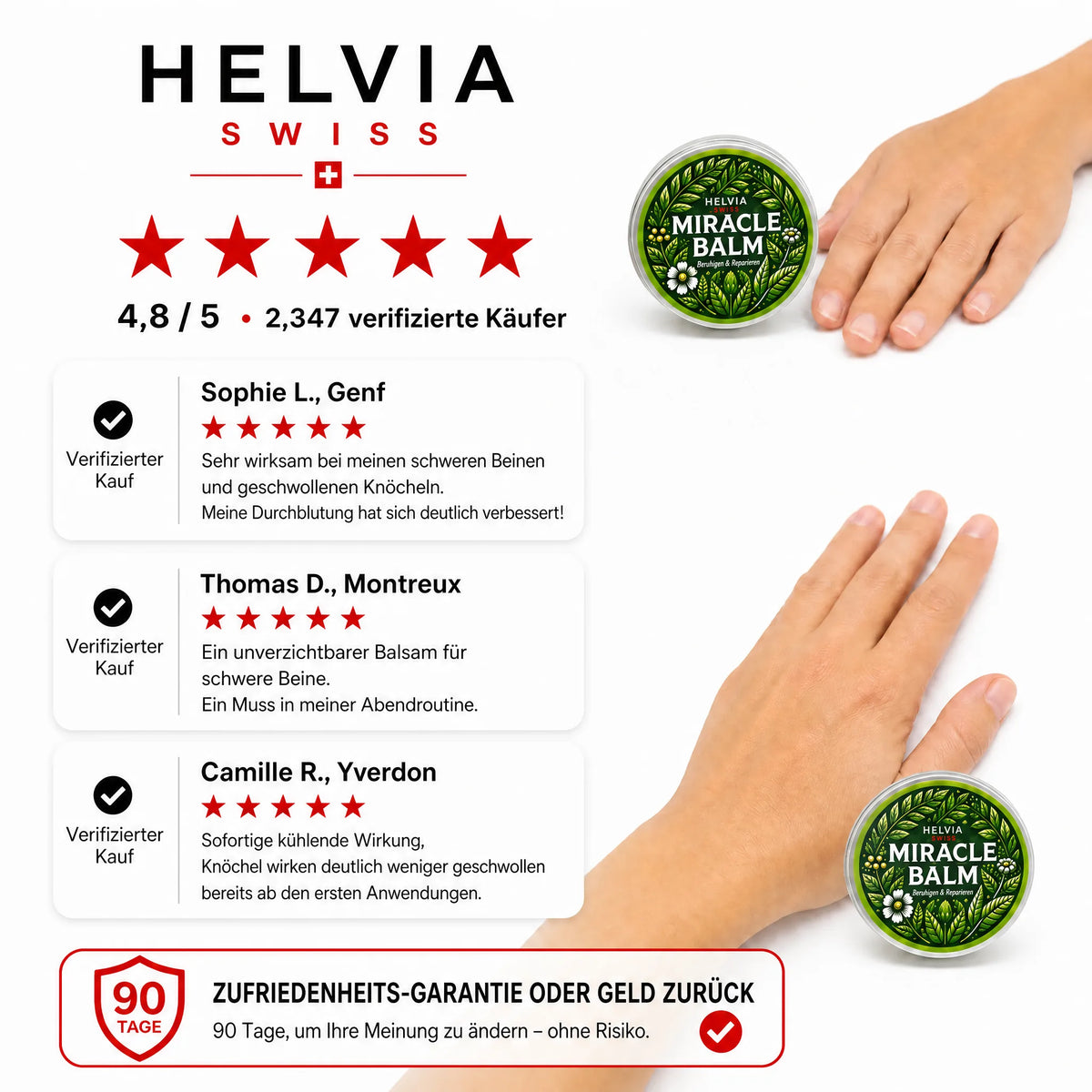 Wunder-Balsam Gegen Schwere Beine HELVIA SWISS