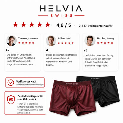 Boxer aus Premium-Seide Absoluter Komfort HELVIA SWISS