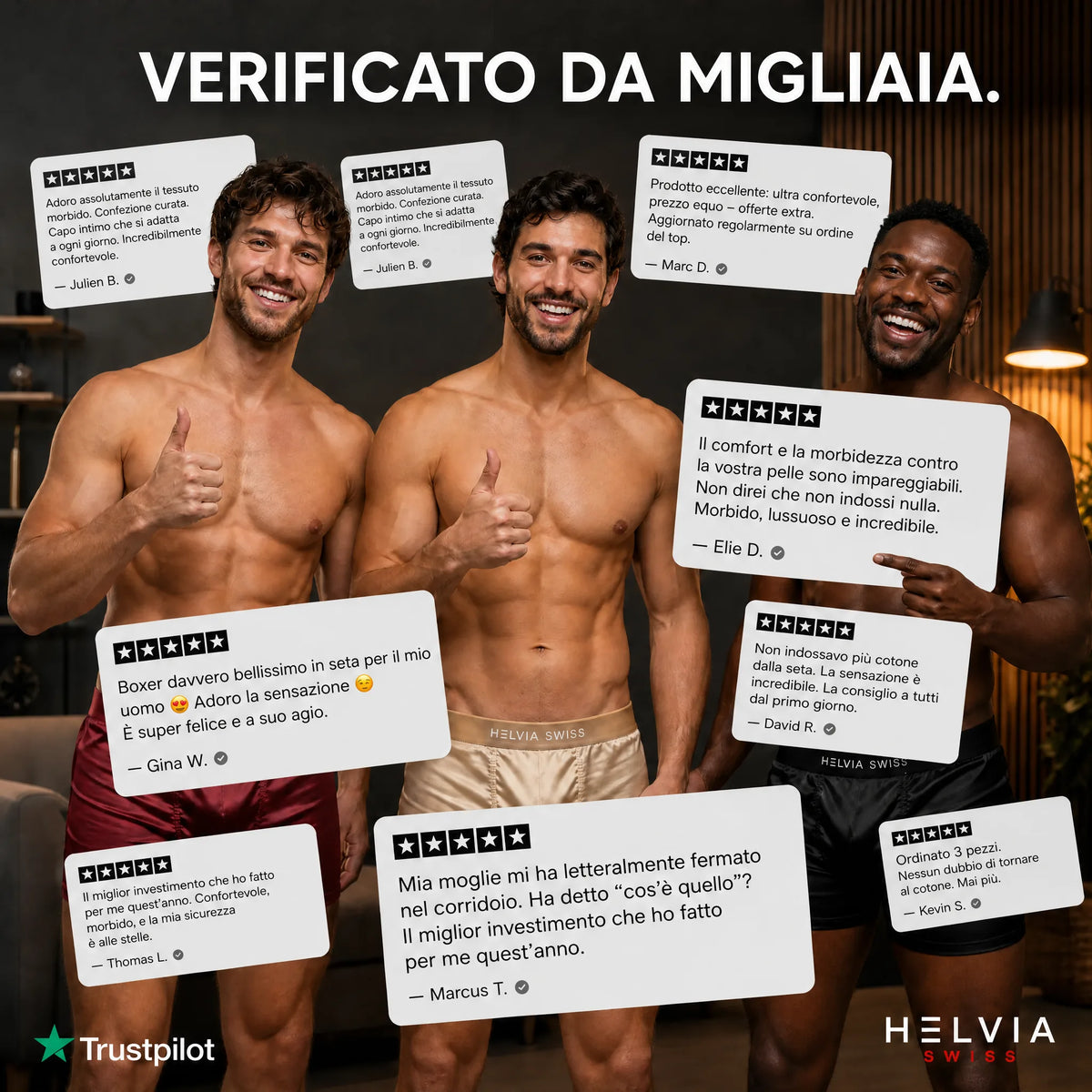Boxer in Seta Premium Comfort Assoluto HELVIA SWISS