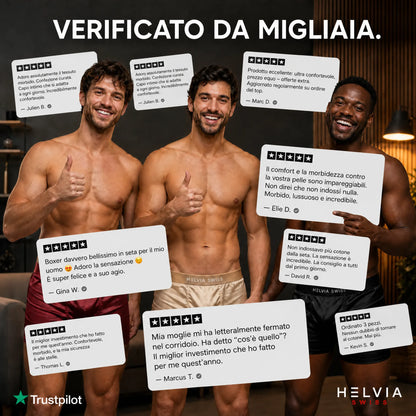 Boxer in Seta Premium Comfort Assoluto HELVIA SWISS