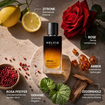 Parfum Inferno mit Pheromonen für Männer HELVIA SWISS