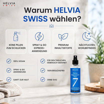 Reines Magnesium Spray Tiefer Schlaf HELVIA SWISS