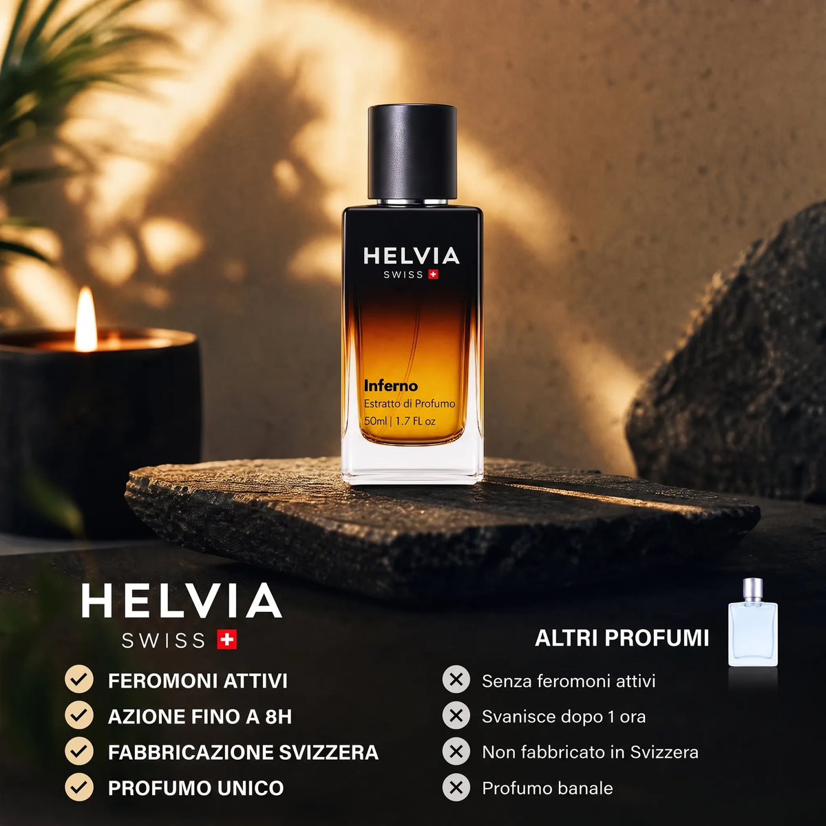 Inferno Profumo ai Feromoni per Uomo HELVIA SWISS