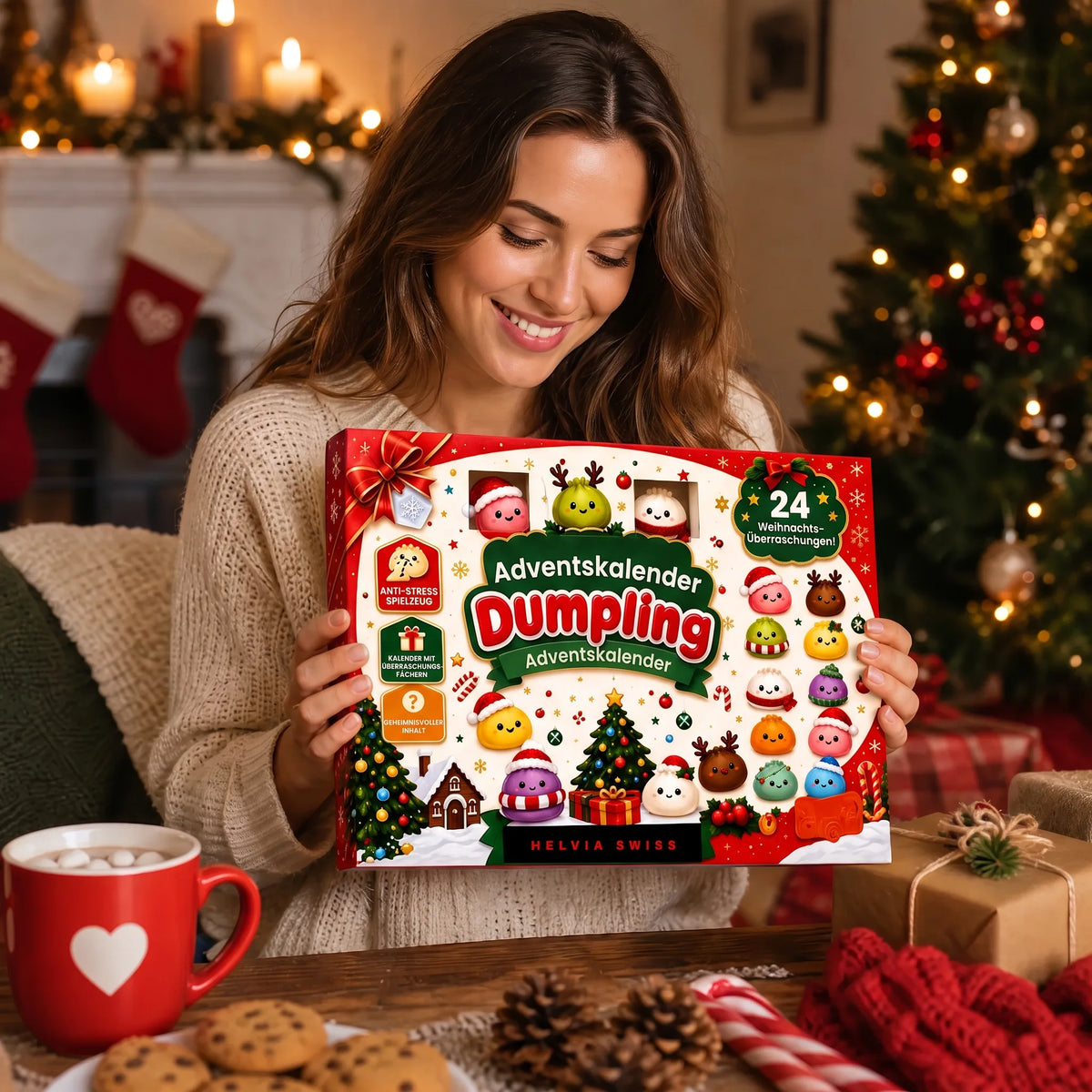 Dumpling Squishy Adventskalender 2026 HELVIA SWISS