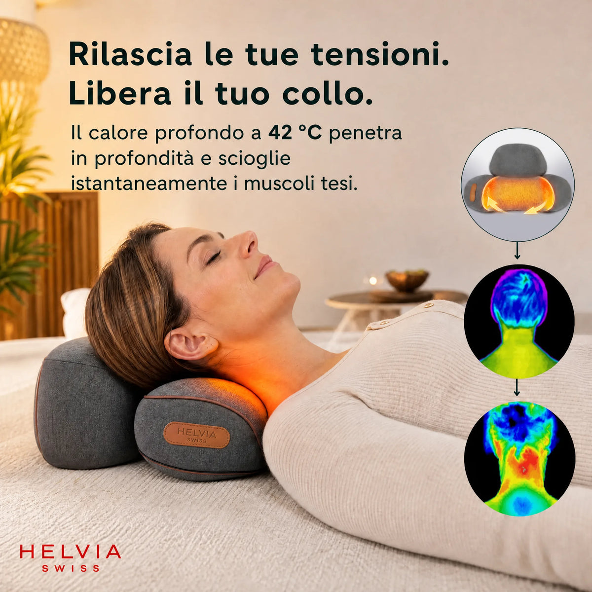 Massaggiatore Cervicale 3-in-1 HELVIA SWISS
