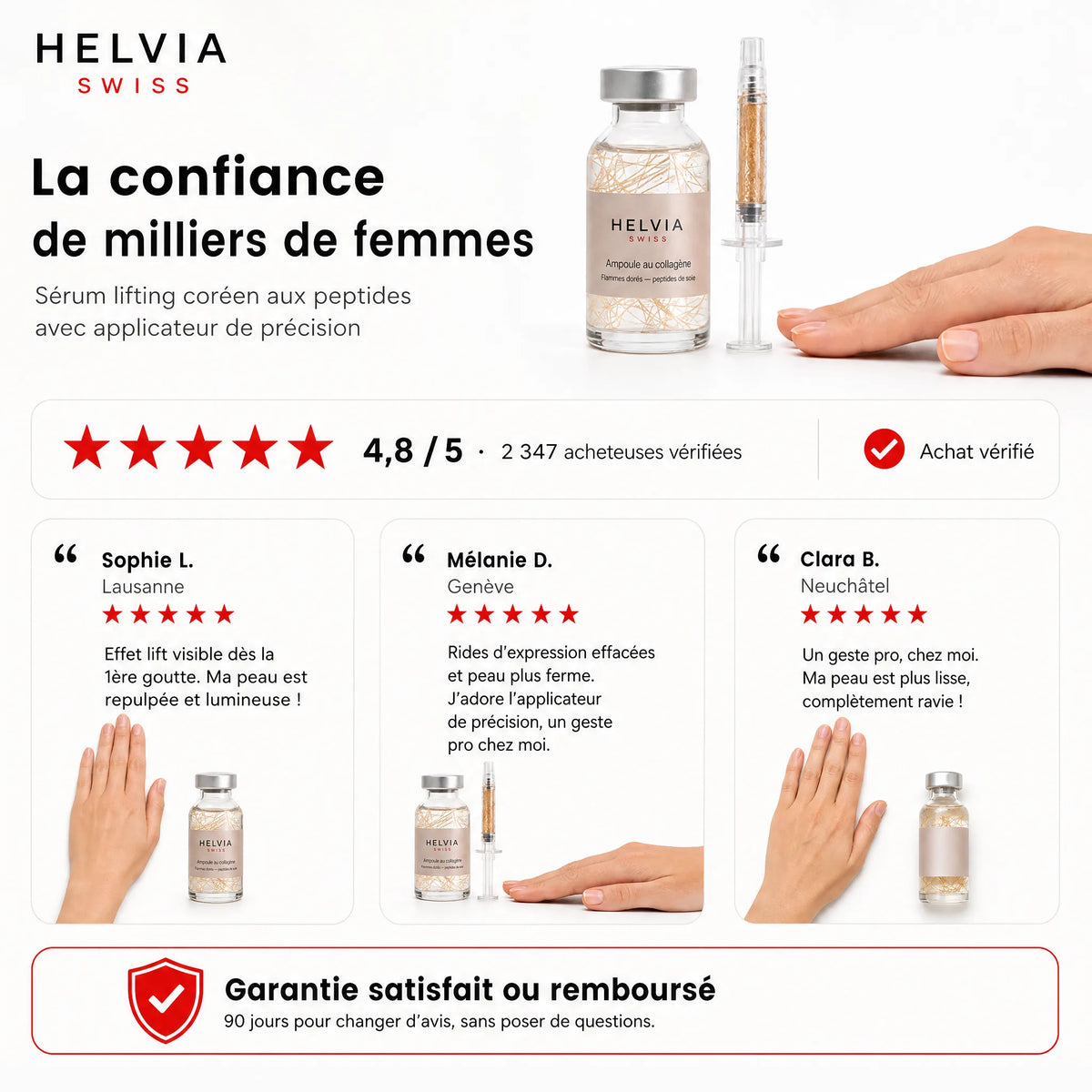 Sérum Liftant Peptides de Soie HELVIA SWISS