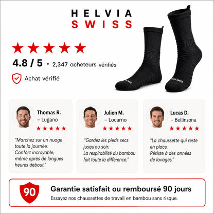 Chaussettes de Travail Bambou HELVIA SWISS