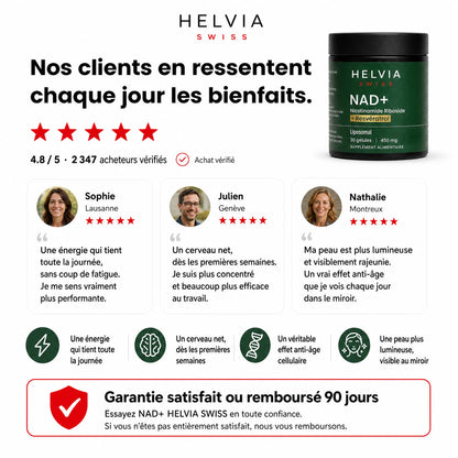 NAD+ Longévité Liposomal HELVIA SWISS