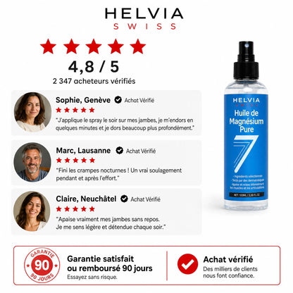Spray Magnésium Pur Sommeil Profond HELVIA SWISS