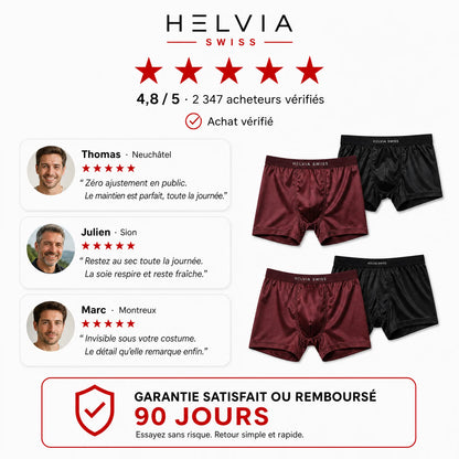 Boxer en Soie Premium Confort Absolu HELVIA SWISS