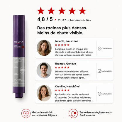 Sérum Roll-On Densifiant Cuir Chevelu HELVIA SWISS