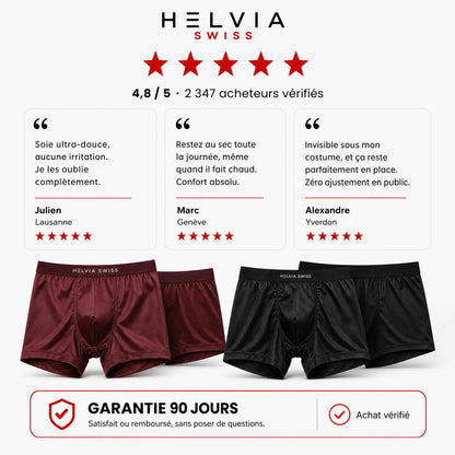 Boxer en Soie Premium Confort Absolu HELVIA SWISS