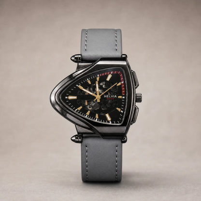 Montre Solstice Cuir Triangle HELVIA SWISS